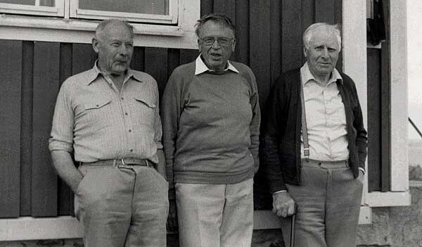 Lotsutkiken 1986 Från vänster: Carl- Gustav Granström, Helge Bjulén, Bror Silfverblad